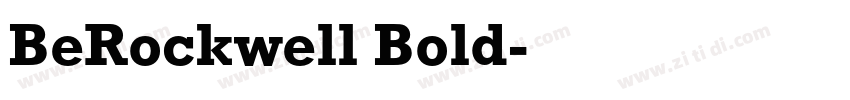 BeRockwell Bold字体转换